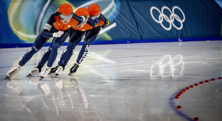 MILAN- quarterfinals of the Team Pursuit at the Olympic Games, Olympische Spiele, Olympia, OS in the women s category Joy Beune, Marijke Groenewoud and Antoinette Rijpma-De Jong will skate Milano Speed skating, Eisschnelllauf Stadium Olympic Winter games, Winterspiele,Spiele, Summer games Milan Cortina 2026 ROBIN UTRECHT ANP netherlands out - belgium out xVIxxIVx 550678567 originalFilename: 550678567.jpg