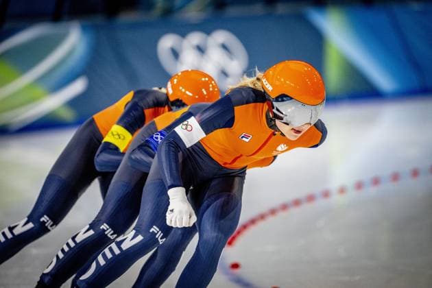 MILAN- quarterfinals of the Team Pursuit at the Olympic Games, Olympische Spiele, Olympia, OS in the women s category Joy Beune, Marijke Groenewoud and Antoinette Rijpma-De Jong will skate Milano Speed skating, Eisschnelllauf Stadium Olympic Winter games, Winterspiele,Spiele, Summer games Milan Cortina 2026 ROBIN UTRECHT ANP netherlands out - belgium out xVIxxIVx 550678733 originalFilename: 550678733.jpg