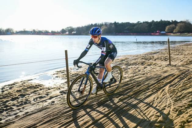 Dutch Lars Van Der Haar pictured in action during the elite men race of the Waaslandcross cyclocross cycling event, Saturday 14 February 2026 in Sint-Niklaas, the seventh and last race of the Exact Cross competition. DAVIDxPINTENS  x163408419x