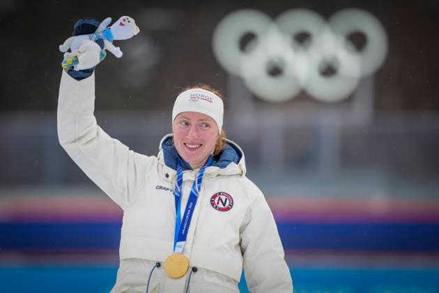 Winter Olympics in Milan Cortina 2026 Anterselva, Italy 20260214. Maren Kirkeeide from Norway with gold medal after 7.5 km sprint women in biathlon during the Winter Olympics in Milano Cortina 2026. Photo: Heiko Junge NTB Anterselva Italy EDITORIAL USE ONLY. RESTRICTED USE FOR BETTING COMPANIES Ref:_SPOqpP6gfObwb4.jpg *** Winter Olympics in Milan Cortina 2026 Anterselva, Italy 20260214 Maren Kirkeeide from Norway with gold medal after 7 5 km sprint women in biathlon during the Winter Olympics in Milano Cortina 2026 Photo Heiko Junge NTB Anterselva Italy EDITORIAL USE ONLY RESTRICTED USE FOR BETTING COMPANIES  Copyright: xHeikoxJungex xNTBx