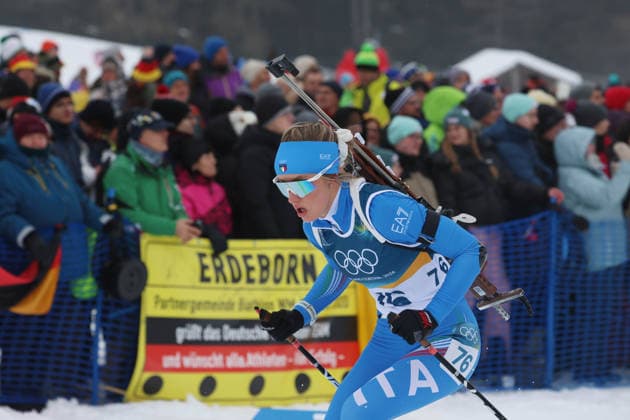 Milan Cortina 2026 Olympics, Biathlon Women s 7.5km Sprint, Hannah AUCHENTALLER (ITA), Anterselva, Italy, February 14, 2026. Photo Felice Calabro  Copyright: xFelicexCalabro x xipa-agency.netx xFELICExCALABRO x IPA_Agency_IPA71496656
