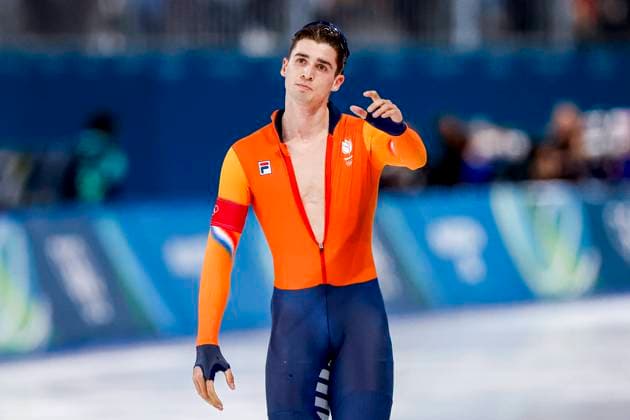 Jenning de Boo of the Netherlands looks on after Men s 500m, Milano Cortina 2026 Winter Olympics: Day 8, Speed skating, Eisschnelllauf - Milano Cortina 2026 Winter Olympics: Day 8, Milano Speed Skating Stadium, February 14, 2026, Milan, Italy.