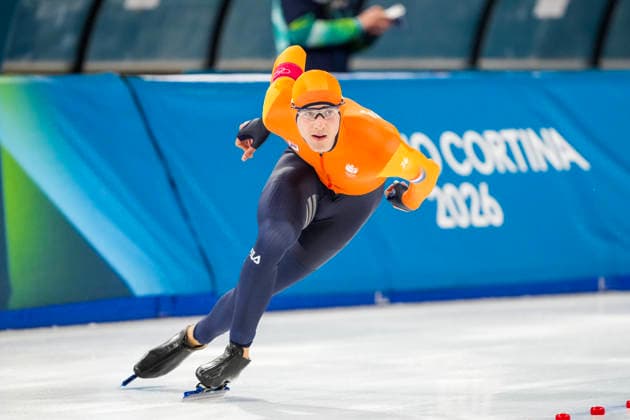 2026-02-14 - Milano Cortina 2026 Winter Olympics 500m Men MILAN, ITALY - FEBRUARY 14: Jenning De Boo of Netherlands during the 500m Men of the Milano Cortina 2026 Winter Olympics at the Milano Speed skating, Eisschnelllauf Arena on February 14, 2026 in Milan, Italy Milan Milano Speed Skating Arena Italy Content not available for redistribution in The Netherlands directly or indirectly through any third parties. Copyright: xAndrexWeeningx