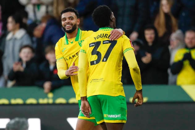 Norwich City v West Bromwich Albion Emirates FA Cup Mohamed Toure of Norwich celebrates scoring his sides 3rd goal during the Emirates FA Cup Fourth Round match at Carrow Road, Norwich 14 02 2026 Commissioned for use in Newsquest Norfolk titles only. All other titles fees apply. UK Newspapers OUT Copyright: xPaulxChestertonx FIL-22967-0134