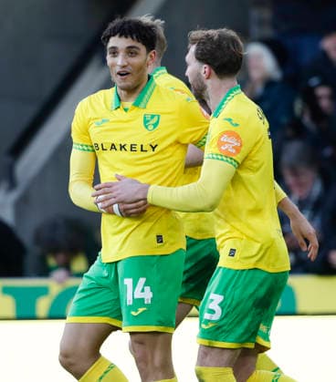 Norwich City v West Bromwich Albion Emirates FA Cup Ben Chrisene of Norwich celebrates scoring his sides 2nd goal during the Emirates FA Cup Fourth Round match at Carrow Road, Norwich 14 02 2026 Commissioned for use in Newsquest Norfolk titles only. All other titles fees apply. UK Newspapers OUT Copyright: xPaulxChestertonx FIL-22967-0151