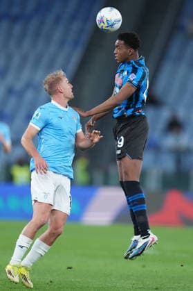 Lazio™s Gustav Isaksen Atalanta s Honest Ahanor during the Serie A EniLive soccer match between Lazio and Atalanta at the Rome s Olympic stadium, Italy - Saturday February 14, 2026 - Soccer ( Photo by Alfredo Falcone LaPresse )  Copyright: xAlfredoxFalcone LaPressex