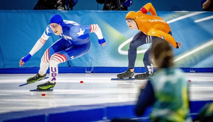 MILAN - Jenning de Boo won his second silver medal in the 500 meters at the Olympic Games, Olympische Spiele, Olympia, OS Action in the men s 500-meter long track Speed skating, Eisschnelllauf final at Milano Speed Skating Stadium, Milan Cortina 2026 Olympic Winter games, Winterspiele,Spiele, Summer games ROBIN UTRECHT ANP netherlands out - belgium out xVIxxIVx 550688633 originalFilename: 550688633.jpg