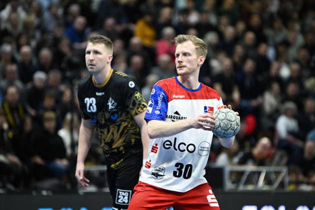 Sascha Pfattheicher HBW Balingen Weilstetten, 30 HC Elbflorenz 2006 vs HBW Balingen Weilstetten, 2 Handball Bundesliga Men, Season 2025 2026, 14 02 2026 HC Elbflorenz 2006 vs HBW Balingen Weilstetten, 2 Handball Bundesliga Men, Season 2025 2026, 14 02 2026 Dresden Copyright: xEibner-Pressefoto xHoepnerx EP_PHR
