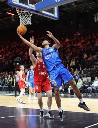 14 02 2026 Basketball Season 2025 2026 2 Bundesliga Pro A 23 Matchday Nuremberg Falcons Basketball Club NBC HAKRO Merlins Crailsheim Sportfoto Zink DaMa xdaxmax Lars Lagerpusch 44, Nuremberg Falcons BC NBC Marvin Ogunsipe 26, Hakro Merlins Crailsheim