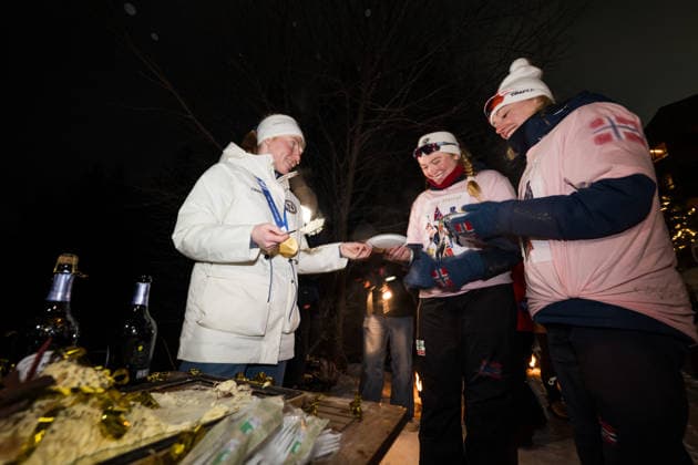 260214 Gold medalist Maren Kirkeeide of Norway with fans at a medal celebration for women s biathlon 7,5 km sprint during day 8 of the 2026 Winter Olympics on February 14, 2026 in Anterselva. Photo: Mathias Bergeld BILDBYRAN kod MB MB1328 skidskytte biathlon skiskyting Olympic Games, Olympische Spiele, Olympia, OS olympics winter olympics os ol olympiska spel vinter-os olympiske leker milano cortina 2026 milan cortina 2026 milano cortina 2026 olympic games milano cortina 2026 winter olympic games milano cortina-os milano cortina-ol vinter-ol 8 bbeng norge norway jubel gold guld *** 260214 Gold medalist Maren Kirkeeide of Norway with fans at a medal celebration for women s biathlon 7,5 km sprint during day 8 of the 2026 Winter Olympics on February 14, 2026 in Anterselva Photo Mathias Bergeld BILDBYRAN code MB MB1328 biathlon biathlon olympic games olympics olympics winter olympics os ol olympiska spel vinter os olympiske leker milano cortina 2026 milan cortina 2026 milano cortina 2026 olympic games milano cortina 2026 winter olympic games milano cortina os milano cortina ol vinter ol 8 bbeng norge norway jubel gold guld  Copyright: MATHIASxBERGELD BB260214MB068