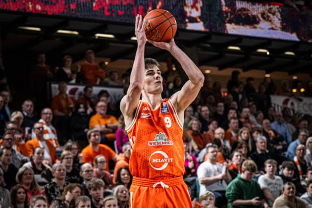 1 Basketball Bundesliga, easyCredit BBL, Season 2025 2026, Men, Main Round, Matchday 20, 14 02 2026, RASTA Vechta ratiopharm Ulm Joschka Ferner 9 RASTA Vechta at Jumpshot Vechta RASTA Dome Lower Saxony Germany