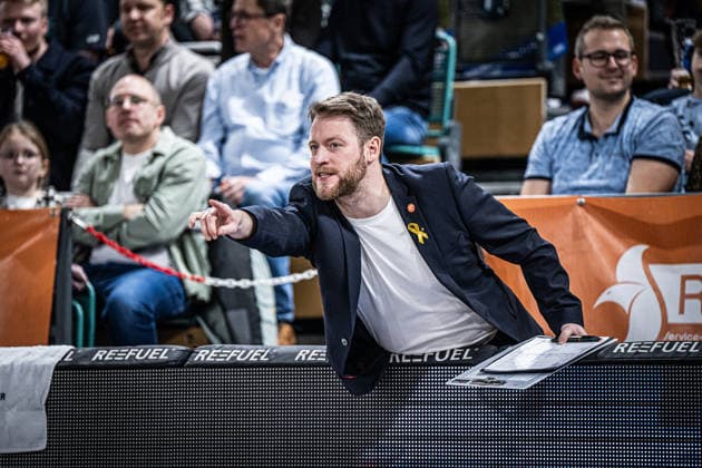 1 Basketball Bundesliga, easyCredit BBL, Season 2025 2026, Men, Main Round, Matchday 20, 14 02 2026, RASTA Vechta ratiopharm Ulm Marius Graf Assistant Coach RASTA Vechta during the game Vechta RASTA Dome Lower Saxony Germany