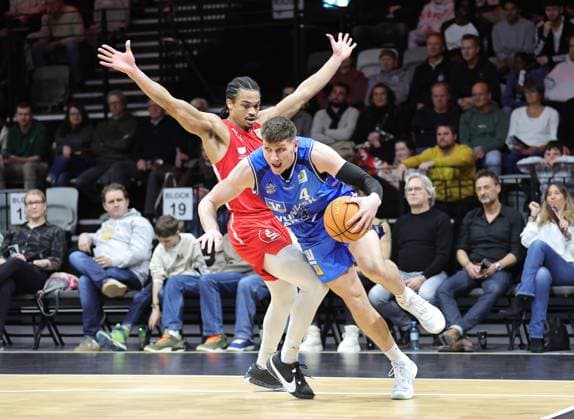 14 02 2026 Basketball Season 2025 2026 2 Bundesliga Pro A 23 Matchday Nuremberg Falcons Basketball Club NBC HAKRO Merlins Crailsheim Sportfoto Zink DaMa xdaxmax Evan Derek Taylor 10, Nuremberg Falcons BC NBC Brock Gardner 4, Hakro Merlins Crailsheim