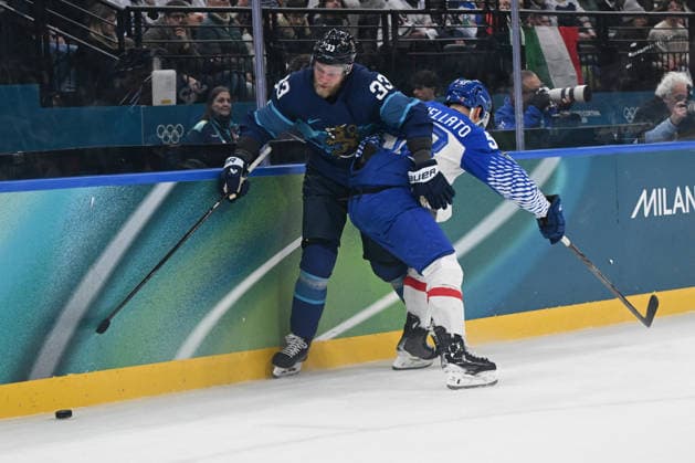 February 14, 2026, Milano, Lombardia, Italy: Nikolas Matinpalo (FIN) during the Winter Olympic Games, Olympische Spiele, Olympia, OS Milano Cortina 2026, at the Milano Santagiulia IHO Arena, on February 14, 2026 in Milano, Italy Olympics 2026: Milano Cortina: Ice hockey, Eishockey Men s  - ZUMAm345 20260214_oly_m345_036 Copyright: xFedericoxManonix