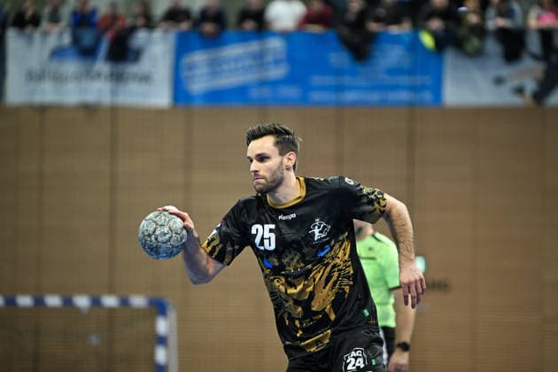 Sebastian Greß HC Elbflorenz 2006, 25 HC Elbflorenz 2006 vs HBW Balingen Weilstetten, 2 Handball Bundesliga Men, Season 2025 2026, 14 02 2026 HC Elbflorenz 2006 vs HBW Balingen Weilstetten, 2 Handball Bundesliga Men, Season 2025 2026, 14 02 2026 Dresden Copyright: xEibner-Pressefoto xHoepnerx EP_PHR