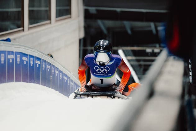 OLYMPICS - Winter Olympic Games, Olympische Spiele, Olympia, OS Milano Cortina 2026 CORTINA D AMPEZZO,ITALY,14.FEB.26 - OLYMPICS, SKELETON - Winter Olympic Games Milano Cortina 2026, women. Image shows Janine Flock (AUT).  GEPAxpictures xAlexanderxSolc