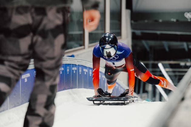 OLYMPICS - Winter Olympic Games, Olympische Spiele, Olympia, OS Milano Cortina 2026 CORTINA D AMPEZZO,ITALY,14.FEB.26 - OLYMPICS, SKELETON - Winter Olympic Games Milano Cortina 2026, women. Image shows Janine Flock (AUT).  GEPAxpictures xAlexanderxSolc