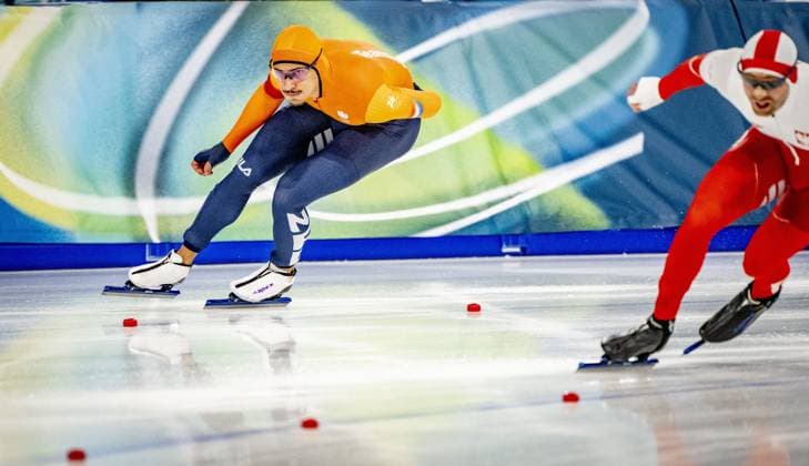 MILAN - Sebas Diniz in action in the 500 meters at the men s long track Speed skating, Eisschnelllauf final Milano Speed Skating Stadium Olympic Winter games, Winterspiele,Spiele, Summer games Milan Cortina 2026 ROBIN UTRECHT ANP netherlands out - belgium out xVIxxIVx 550691607 originalFilename: 550691607.jpg