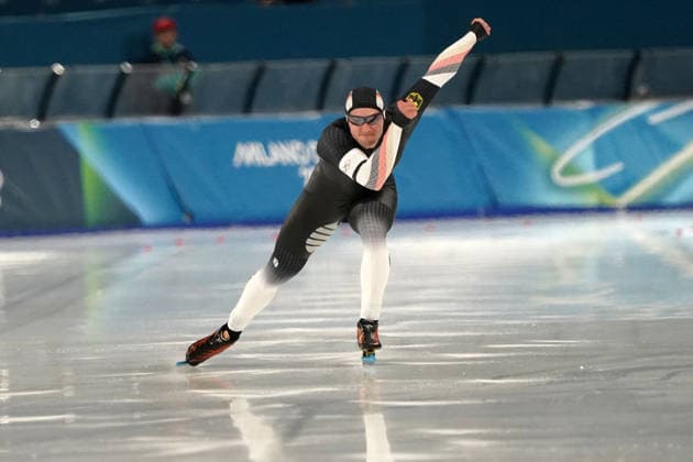 Milano Cortina, 2026 , Winter Olympic Games, Olympische Spiele, Olympia, OS Olympische Winter-Olympische spiele 2026 , Speedskating, Eisschnelllauf , 500m Men Finale Hendrik Dombek, Deutschland, Germany, GER Photocopyright Gladys Chai von der Laage *** Milano Cortina, 2026 , Winter Olympic Games, Olympic Winter Olympic Games 2026 , Speed Skating, Speed Skating , 500m Men Final Hendrik Dombek, Germany, GER Photocopyright Gladys Chai von der Laage