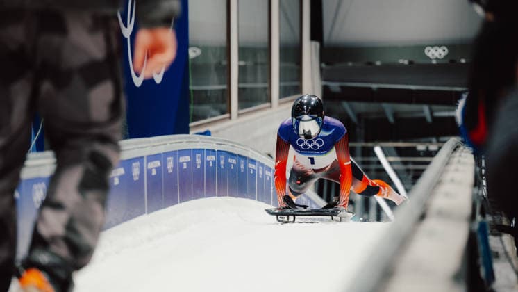 OLYMPICS - Winter Olympic Games, Olympische Spiele, Olympia, OS Milano Cortina 2026 CORTINA D AMPEZZO,ITALY,14.FEB.26 - OLYMPICS, SKELETON - Winter Olympic Games Milano Cortina 2026, women. Image shows Janine Flock (AUT).  GEPAxpictures xAlexanderxSolc