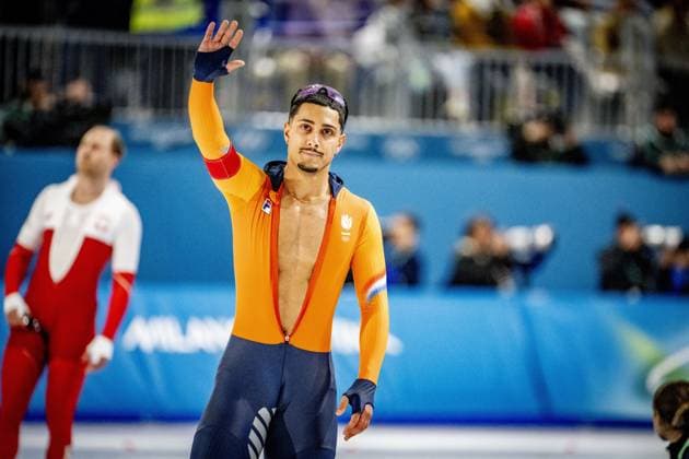 MILAN - Sebas Diniz in action in the 500 meters at the men s long track Speed skating, Eisschnelllauf final Milano Speed Skating Stadium Olympic Winter games, Winterspiele,Spiele, Summer games Milan Cortina 2026 ROBIN UTRECHT ANP netherlands out - belgium out xVIxxIVx 550691674 originalFilename: 550691674.jpg