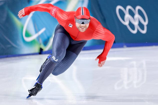 2026-02-14 Speed skating, Eisschnelllauf - Milano Cortina 2026 Winter Olympics - Day 8 MILAN, ITALY - FEBRUARY 14: Henrik Fagerli Rukke of Norway competing in the Men s 500m during Day 8 of Speed Skating - Milano Cortina 2026 Winter Olympics at Milano Speed Skating Stadium on February 14, 2026 in Milan, Italy. (Photo by Joris Verwijst BSR Agency) Milan Italy Content not available for redistribution in The Netherlands directly or indirectly through any third parties. Copyright: xBSRxAgencyx