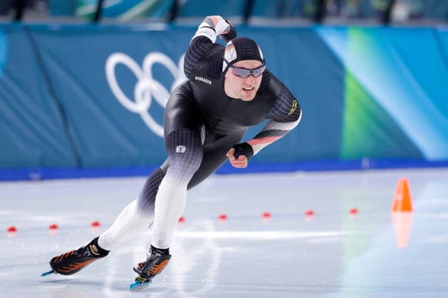 2026-02-14 Speed skating, Eisschnelllauf - Milano Cortina 2026 Winter Olympics - Day 8 MILAN, ITALY - FEBRUARY 14: Hendrik Dombek of Germany competing in the Men s 500m during Day 8 of Speed Skating - Milano Cortina 2026 Winter Olympics at Milano Speed Skating Stadium on February 14, 2026 in Milan, Italy. (Photo by Joris Verwijst BSR Agency) Milan Italy Content not available for redistribution in The Netherlands directly or indirectly through any third parties. Copyright: xBSRxAgencyx