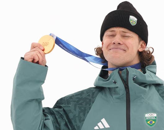 Winter Olympics - Lucas Pinheiro Wins Gold At Men s Giant Slalom Lucas Pinheiro Braathen of Brazil wins gold at the Giant Slalom race at the Milano Cortina 2026 Olympic Winter games, Winterspiele,Spiele, Summer games on February 14, 2026 in Bormio, Italy. Photo by Sergio Bisi IPA ABACAPRESS.COM Bormio Italy  Copyright: xIPA ABACAx