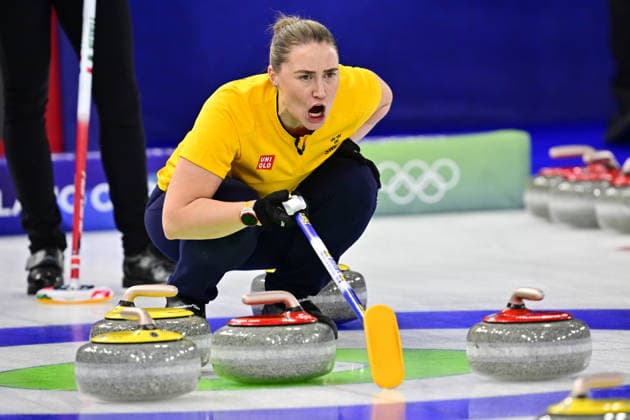 CORTINA, ITALY 20260214 Sweden s Agnes Knochenhauer and Sara McManus of Team Hasselborg during the women s group stage match, round 5, between Italy and Sweden in the Olympic curling in Cortina. *** The image is included in the SPORTS PACKAGE. For others PAYMENT IMAGE ** CORTINA ITALY x10030x *** CORTINA, ITALY 20260214 Sweden s Agnes Knochenhauer and Sara McManus of Team Hasselborg during the women s group stage match, round 5, between Italy and Sweden in the Olympic curling in Cortina The image is included in the SPORTS PACKAGE For others PAYMENT IMAGE CORTINA ITALY x10030x  Copyright: xJonasxEkströmer TTx OLYMPICS 2026 CURLING WOMEN ITALY-SWEDEN
