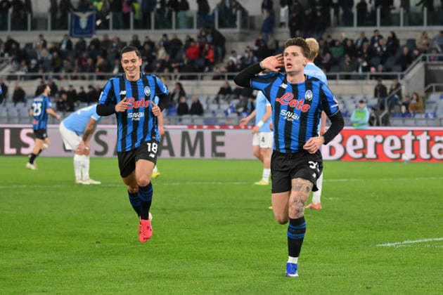 Foto IPP Roberto Ramaccia Roma 14 2 2026 Campionato di Calcio Serie A 2025 2026 Lazio vs Atalanta Nella foto Nicola Zalewski of Atalanta BC celebrates after scoring goal in the 60th minute for 0-2 Italy Photo Press - World Copyright Roma italy Italia ITALY  Copyright: xR4924_italyphotopressx
