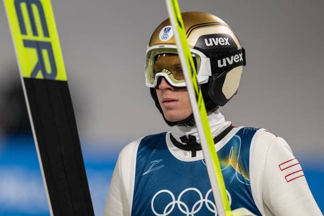OLYMPICS - Winter Olympic Games, Olympische Spiele, Olympia, OS Milano Cortina 2026 PREDAZZO,ITALY,14.FEB.26 - OLYMPICS, Ski jumping, Skispringen, Ski, nordisch - Winter Olympic Games Milano Cortina 2026, large hill, men. Image shows Jan Hoerl (AUT).  GEPAxpictures xOliverxLerch