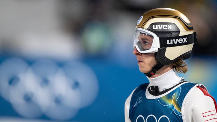 OLYMPICS - Winter Olympic Games, Olympische Spiele, Olympia, OS Milano Cortina 2026 PREDAZZO,ITALY,14.FEB.26 - OLYMPICS, Ski jumping, Skispringen, Ski, nordisch - Winter Olympic Games Milano Cortina 2026, large hill, men. Image shows Daniel Tschofenig (AUT).  GEPAxpictures xOliverxLerch
