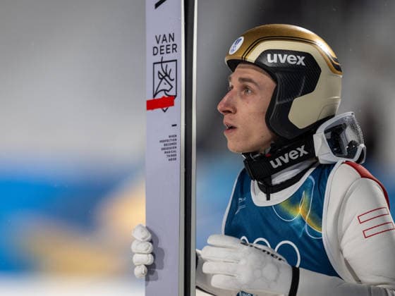 OLYMPICS - Winter Olympic Games, Olympische Spiele, Olympia, OS Milano Cortina 2026 PREDAZZO,ITALY,14.FEB.26 - OLYMPICS, Ski jumping, Skispringen, Ski, nordisch - Winter Olympic Games Milano Cortina 2026, large hill, men. Image shows Daniel Tschofenig (AUT).  GEPAxpictures xOliverxLerch