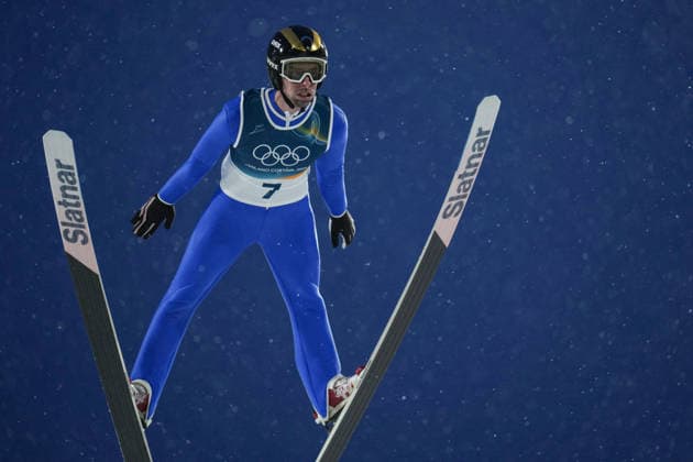 Milano Cortina 2026 Olympic Winter games, Winterspiele,Spiele, Summer games MILANO, ITALY – FEBRUARY 14: Turkiye s Fatih Arda Ipcioglu competes in the men’s large hill Ski jumping, Skispringen, Ski, nordisch event during the Milano-Cortina 2026 Winter Olympic Games, Olympische Spiele, Olympia, OS in Milano-Cortina, Italy, on February 14, 2026. Cemal Yurttas Anadolu Milano Italy. Editorial use only. Please get in touch for any other usage.  Copyright: x2026xAnadoluxCemalxYurttasx