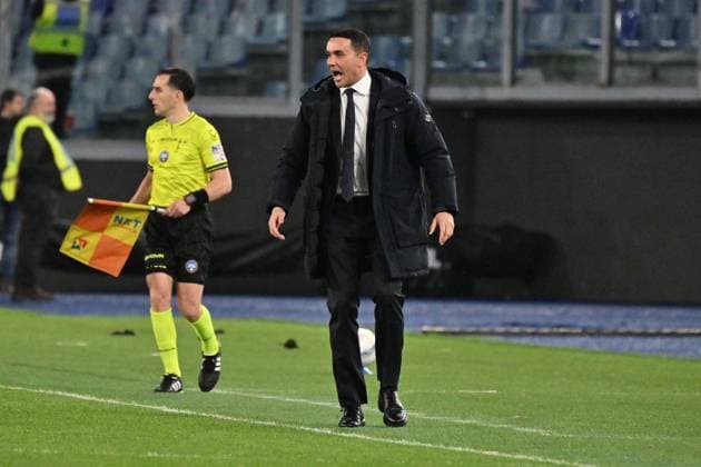 Foto IPP Felice De Martino Roma 14 02 2026 Calcio Campionato serie A 2025-2026 Lazio - Atalanta Nella foto: Raffaele Palladino Italy Photo Press World Copyright Roma italy Italia ITALY  Copyright: xR4924_italyphotopressx