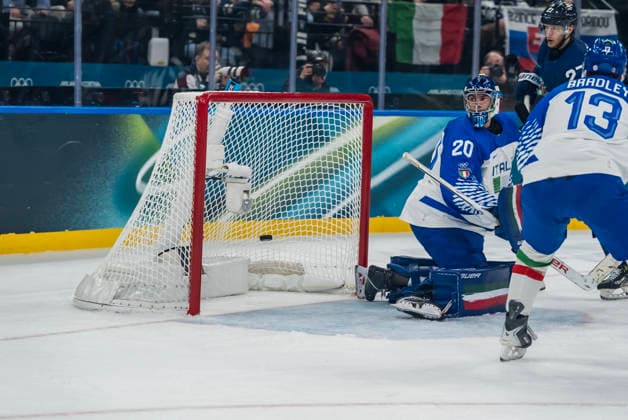 February 14, 2026, Milan, Lombardy, Italy: Forward Sebastian Aho 20 of Team Finland makes a goal against Team Italy in the Preliminary Round Group B at the Milano Santagiulia Ice hockey, Eishockey Arena in MILAN, Italy during the 2026 Milano Cortina Winter Olympics. Olympics 2026: Milano Cortina: Ice Hockey Mens: Sebastian Aho  - ZUMAa161 20260214_oly_a161_088 Copyright: xWalterxG.xArcex