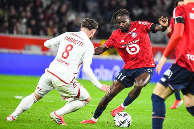 FOOTBALL : Lille OSC vs Stade Brestois - Ligue 1 - JournÃ e 22 - 14 02 2026 Ngal™ayel Mukau (Lille OSC) LilleFrance  Copyright: xBaptistexAutissierx