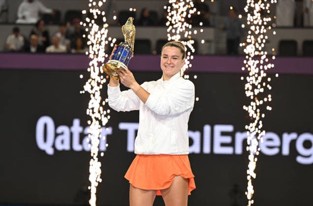Qatar TotalEnergies Open 2026 Final Winner Karolina Muchova CZE Runner Up Victoria Mboko CAN