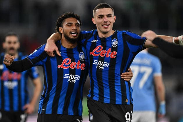 CALCIO - Serie A - SS Lazio vs Atalanta BC Ederson of Atalanta B.C. celebrates after scoring the goal of 0-1 during the 25th matchday of the Serie A championship between S.S. Lazio and Atalanta B.C. at the Stadio Olimpico on February 14, 2026 in Rome, Italy. Rome Italy  Copyright: xIPAxSport ABACAx