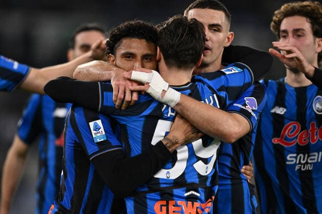 CALCIO - Serie A - SS Lazio vs Atalanta BC Ederson of Atalanta B.C. celebrates after scoring the goal of 0-1 during the 25th matchday of the Serie A championship between S.S. Lazio and Atalanta B.C. at the Stadio Olimpico on February 14, 2026 in Rome, Italy. Rome Italy  Copyright: xIPAxSport ABACAx