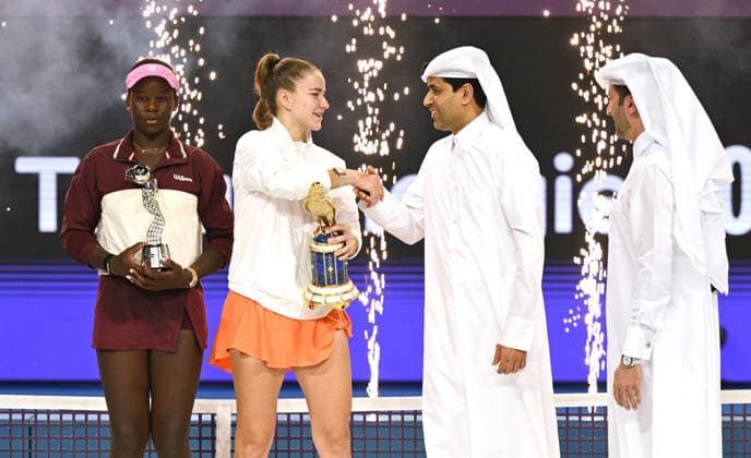 Qatar TotalEnergies Open 2026 Final Winner Karolina Muchova CZE Runner Up Victoria Mboko CAN