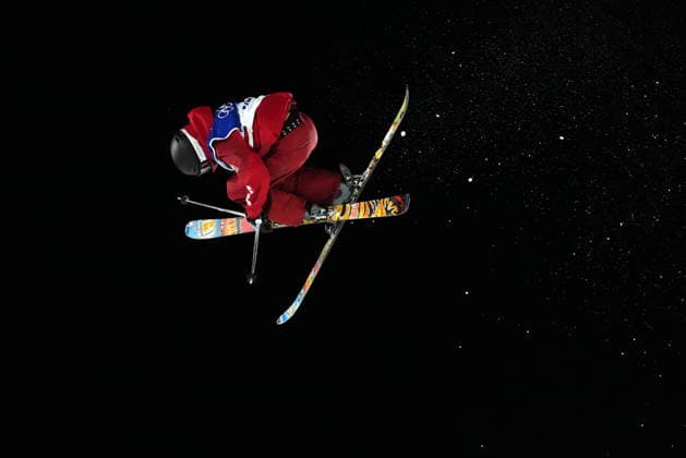 February 14, 2026, Livigno, Italy: Canada s Elena Gaskell drops in on her first run during the women s freeski big air qualification at the Milano Cortina 2026 Winter Olympic Games, Olympische Spiele, Olympia, OS in Livigno, Italy on Saturday, Feb. 14, 2026. Canada News - February 14, 2026  - ZUMAc35_ 20260214_zaf_c35_109 Copyright: xSeanxKilpatrickx