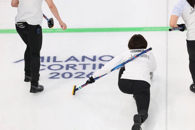 Japan team group, Mannschaftsbild, Totale (JPN), FEBRUARY 14, 2026 - Curling : Women s Round Robin match between Switzerland - Japan during the Milano Cortina 2026 Olympic Winter games, Winterspiele,Spiele, Summer games at Cortina Curling Olympic Stadium in Cortina d Ampezzo, Italy. Noxthirdxpartyxsales  aflo_319800124