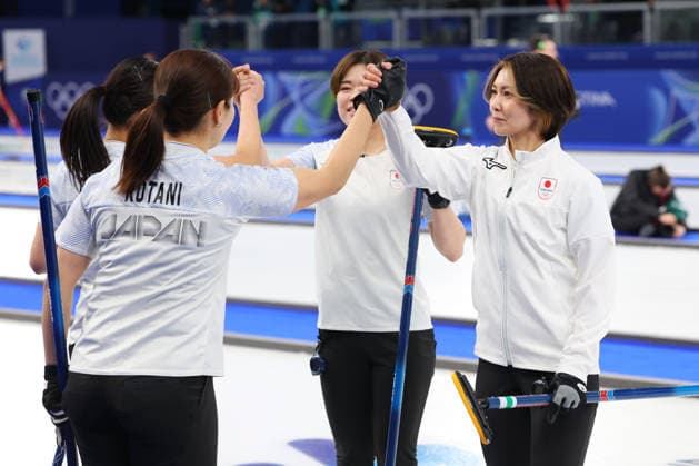 Japan team group, Mannschaftsbild, Totale (JPN), FEBRUARY 14, 2026 - Curling : Women s Round Robin match between Switzerland - Japan during the Milano Cortina 2026 Olympic Winter games, Winterspiele,Spiele, Summer games at Cortina Curling Olympic Stadium in Cortina d Ampezzo, Italy. Noxthirdxpartyxsales  aflo_319800126