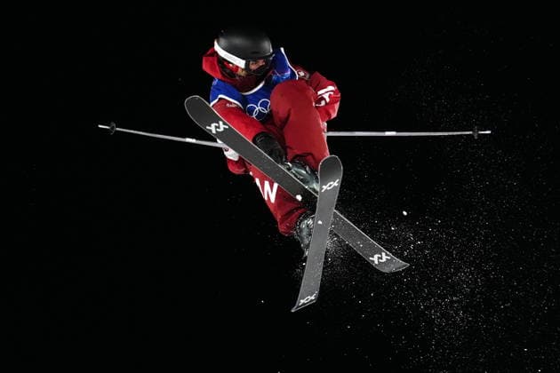 February 14, 2026, Livigno, Italy: Canada s Elena Gaskell drops in on her first run during the women s freeski big air qualification at the Milano Cortina 2026 Winter Olympic Games, Olympische Spiele, Olympia, OS in Livigno, Italy on Saturday, Feb. 14, 2026. Canada News - February 14, 2026  - ZUMAc35_ 20260214_zaf_c35_112 Copyright: xSeanxKilpatrickx