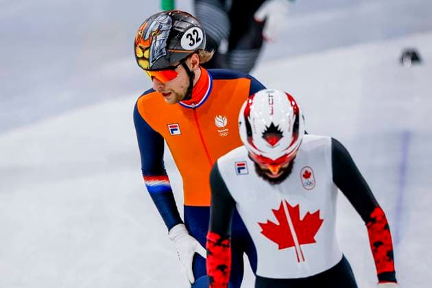 Friso Emons of the Netherlands looks on after Men s 1500m Quarterfinals, Milano Cortina 2026 Winter Olympics: Day 8, Short Track Speed skating, Eisschnelllauf - Milano Cortina 2026 Winter Olympics: Day 8, Milano Speed Skating Stadium, February 14, 2026, Milan, Italy.