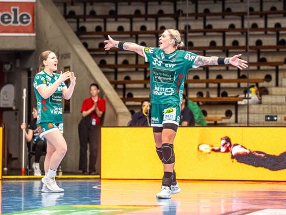 Luisa Schulze Frisch Auf Frauen, 33 calls on fans to show more support, Frisch Auf Goeppingen vs Sport Union Neckarsulm, Handball, 1 Bundesliga, Season 2025 2026, 14 02 2026 Frisch Auf Goeppingen vs Sport Union Neckarsulm, Handball, 1 Bundesliga, Season 2025 2026, 14 02 2026 Goeppingen Copyright: xMichaelxSchmidt Eibner-Pressefotx EP_MST
