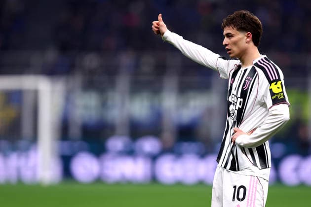 Serie A Fc Internazionale - Juventus Fc Kenan Yildiz of Juventus Fc gestures during the Serie A match beetween Fc Internazionale and Juventus Fc at Stadio Giuseppe Meazza on February 14 2026 in Milan Italy . Milano Stadio Giuseppe Meazza Italy Copyright: xMarcoxCanonierox