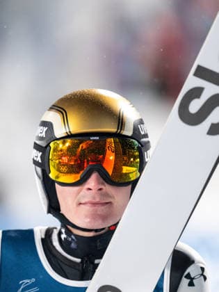 OLYMPICS - Winter Olympic Games, Olympische Spiele, Olympia, OS Milano Cortina 2026 PREDAZZO,ITALY,14.FEB.26 - OLYMPICS, Ski jumping, Skispringen, Ski, nordisch - Winter Olympic Games Milano Cortina 2026, large hill, men. Image shows Domen Prevc (SLO).  GEPAxpictures xOliverxLerch