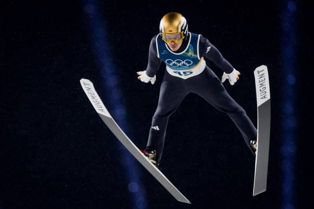 OLYMPICS - Winter Olympic Games, Olympische Spiele, Olympia, OS Milano Cortina 2026 PREDAZZO,ITALY,14.FEB.26 - OLYMPICS, Ski jumping, Skispringen, Ski, nordisch - Winter Olympic Games Milano Cortina 2026, large hill, men. Image shows Philipp Raimund (GER).  GEPAxpictures xMatthiasxTrinkl